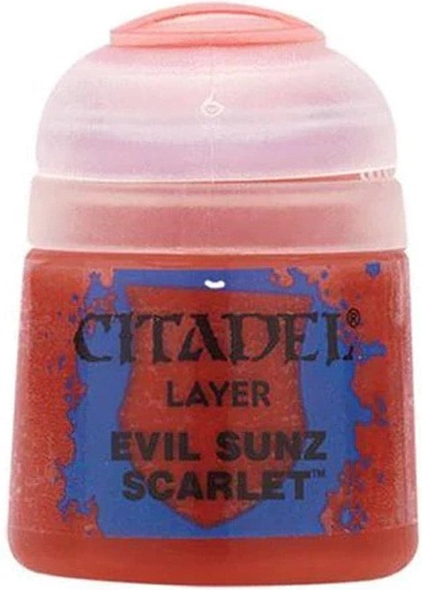 Pot of Layer Evil Sunz Scarlet paint 12ml 22-05 - Citadel