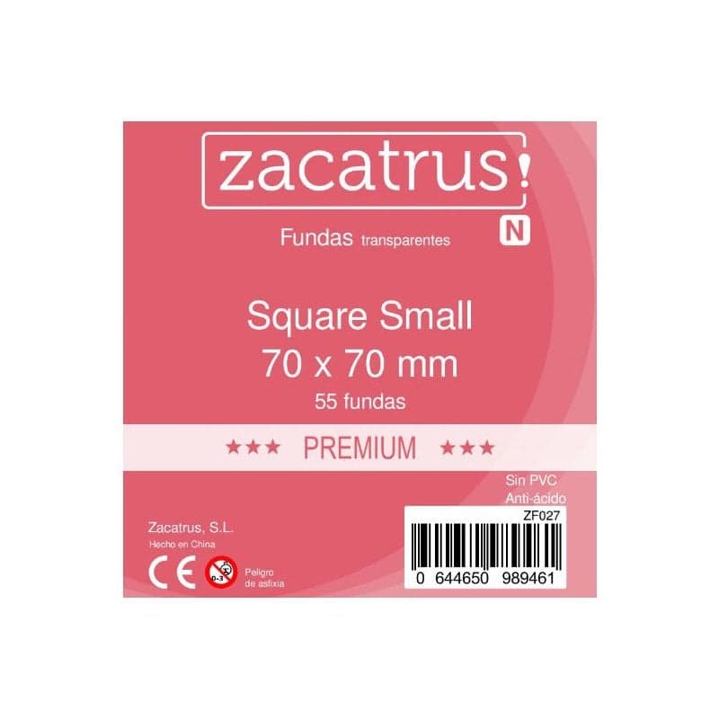 55 Protège-cartes premium Format Square S transparents - Zacatrus