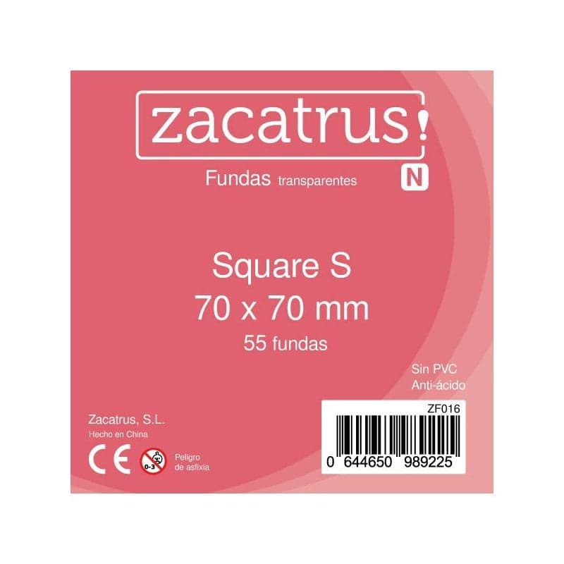 55 Protège-cartes Format Square S transparents - Zacatrus