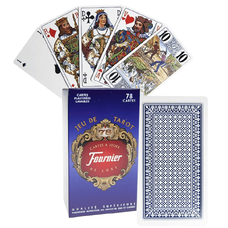Jeu de 78 cartes Tarot Fournier de luxe Dos bleu