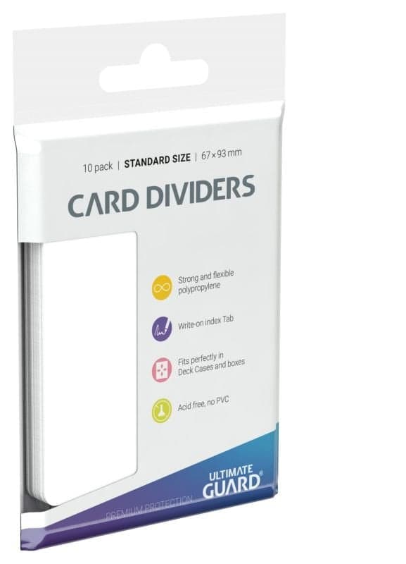 10 White standard sized Card Dividers - Ultimate Guard