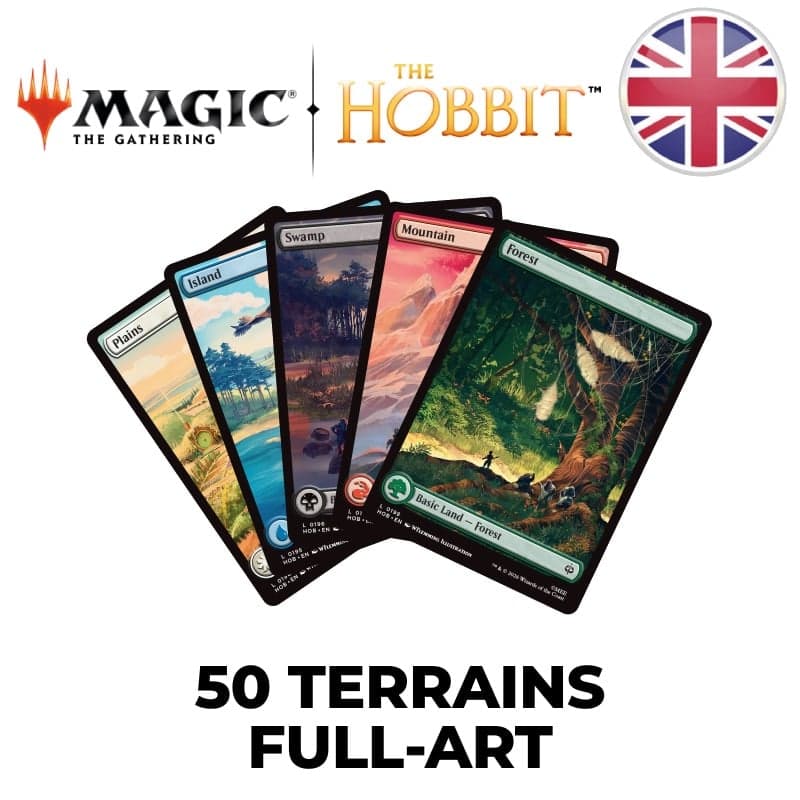 Lot de 50 terrains de base Full-Art Le Hobbit - Magic EN