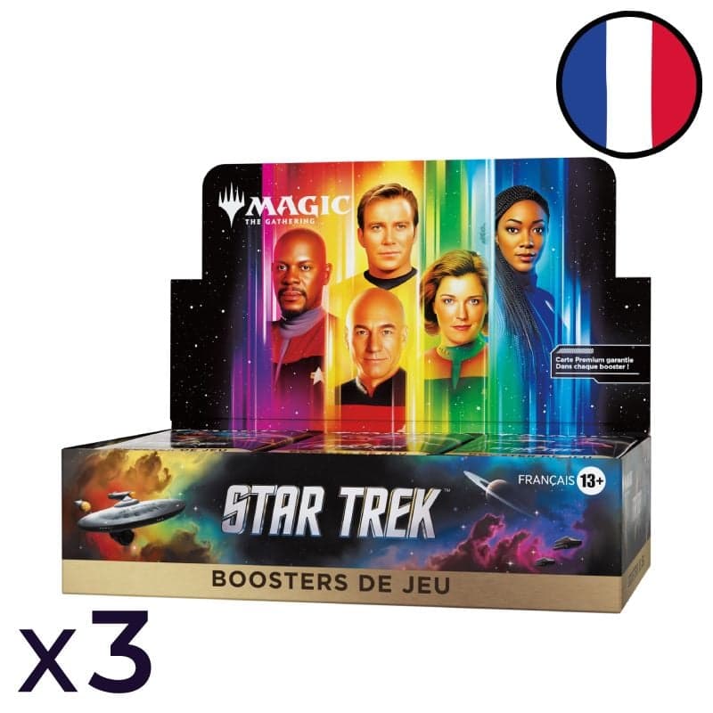 Lot de 3 boites de 30 boosters de jeu Star Trek - Magic FR