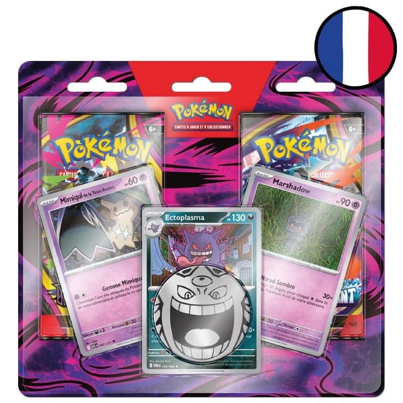 Gengar, Mimikyu & Marshadow 2-Booster Pack – Pokémon Fr