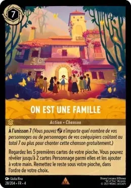carte on est une famille lorcana