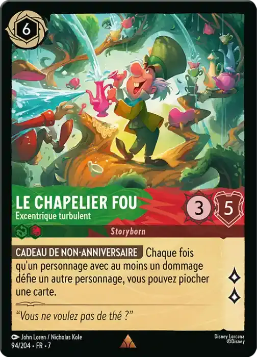 carte le chapelier fou lorcana