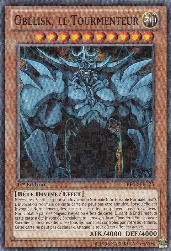 carte obelisk le tourmenteur yu-gi-oh