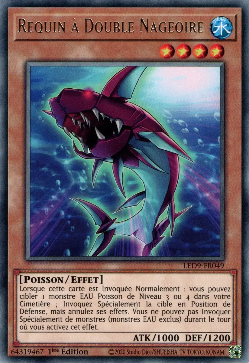 carte requin à double nageoire yu-gi-oh