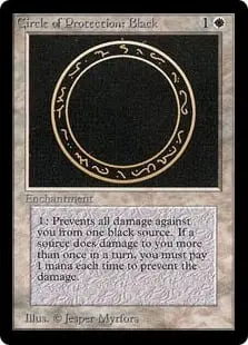 Cercle de protection : noir