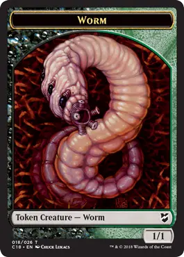 Cat Warrior (2//2, forestwalk) // Worm (1//1)