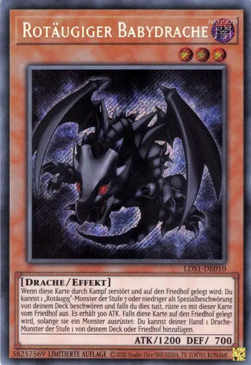 Bébé Dragon aux Yeux Rouges