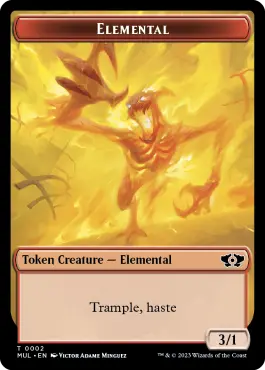 Elemental (3/1, trample, haste)