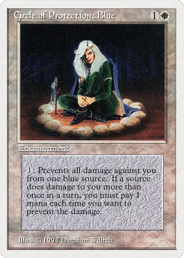 Cercle de protection : bleu