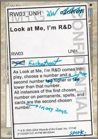 Look at Me, I'm R&D