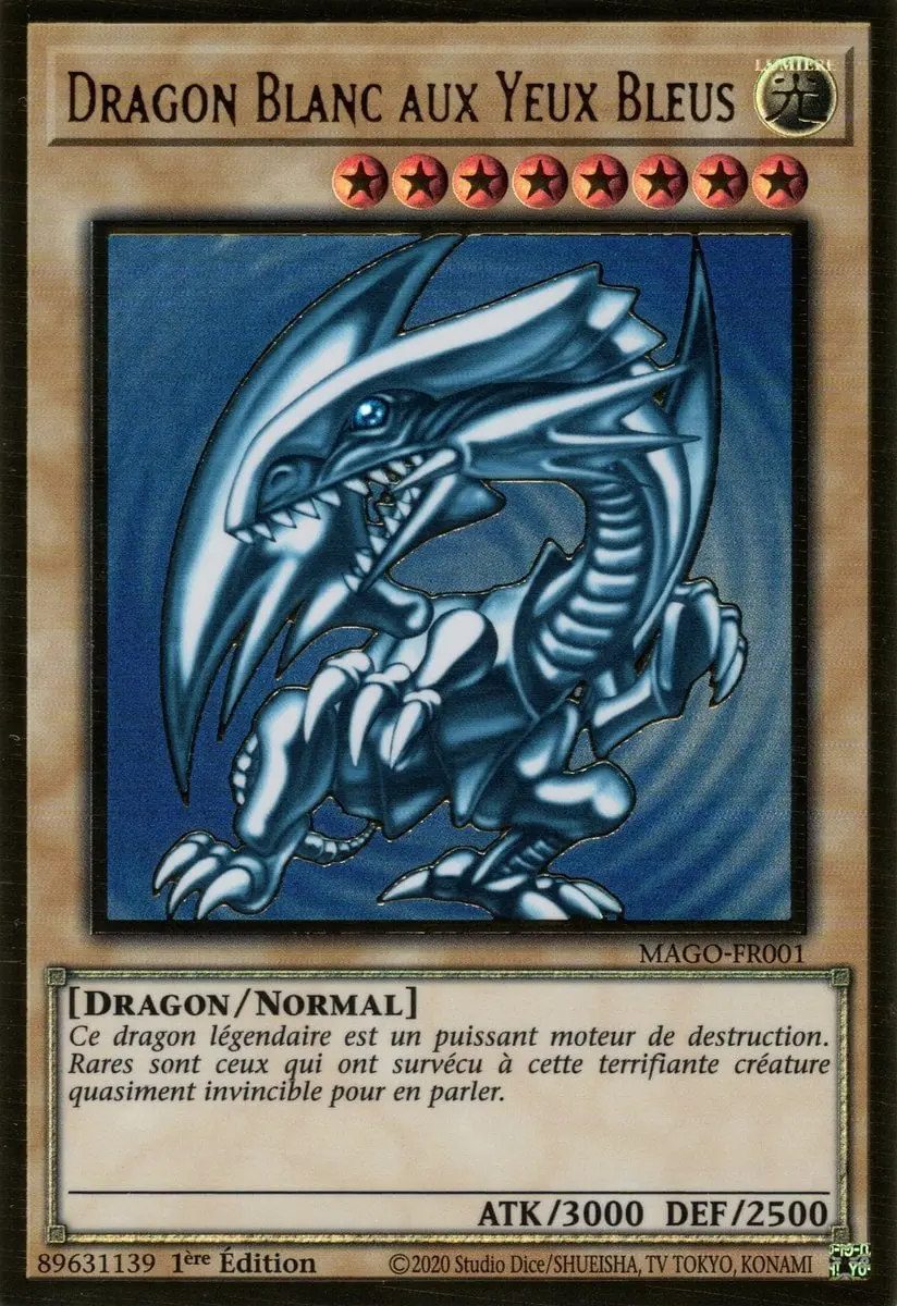 Dragon Blanc aux Yeux Bleus