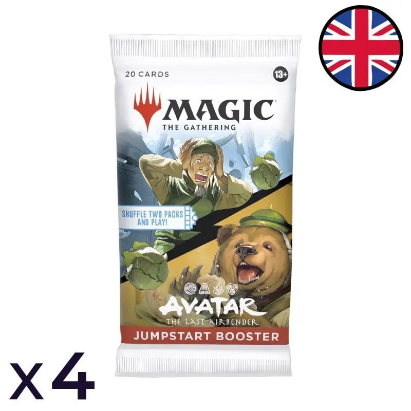 Lot de 4 boosters Jumpstart Magic: The Gathering | Avatar, le dernier maître de l'air - Magic EN