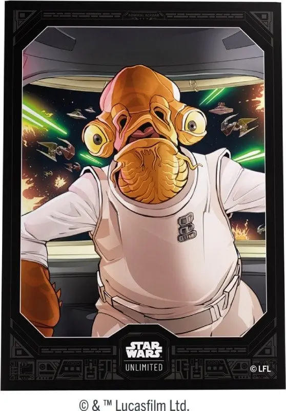 60 + 2 Pochettes Art Star Wars Unlimited Admiral Ackbar 66 x 92 mm - Gamegenic