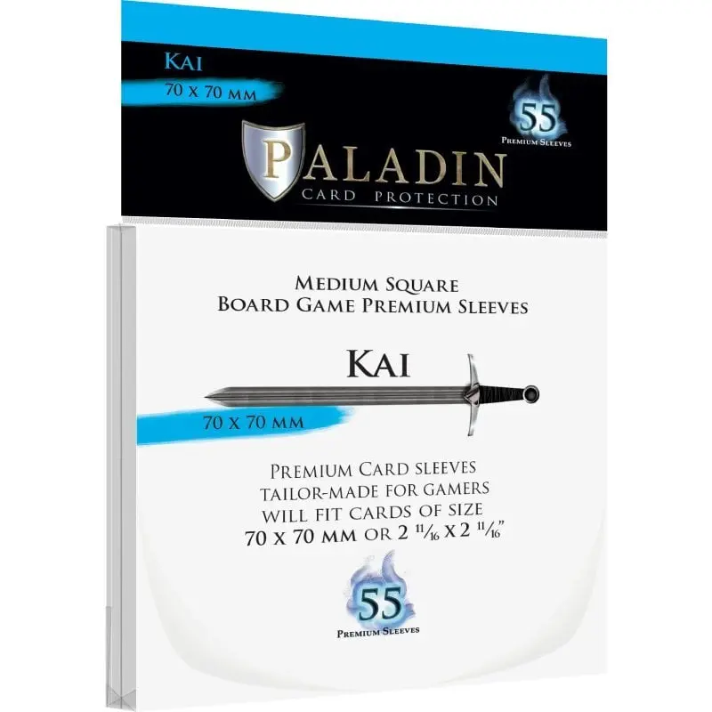55 pochettes transparentes Kai (70 × 70 mm) - Paladin