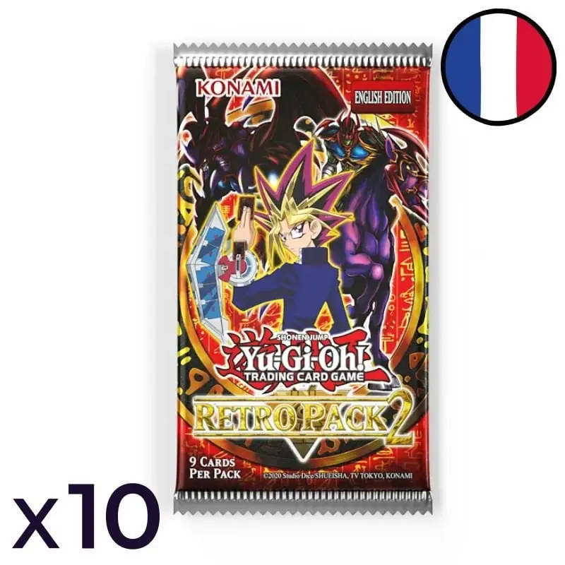 Lot de 10 Boosters Retro Pack 2 (Réimpression 2025) - Yu-Gi-Oh! FR