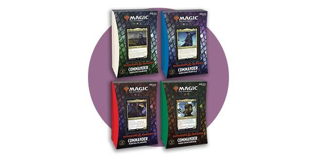 Lot de 4 decks Commander Aventures dans les Royaumes Oubliés