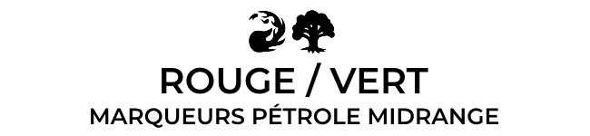 Rouge / Vert : Marqueurs Pétrole Midrange