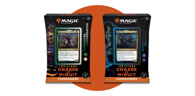 Lot de 2 decks Commander Innistrad Midnight Hunt