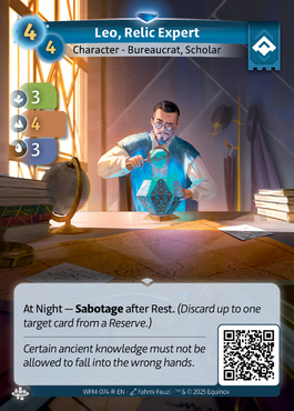 Leo, Expert en Reliques - R Ordis
