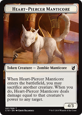 Manticore perce-coeur (4/3) / Dragon (5/5, vol)