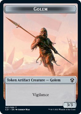 Golem (3/3, vigilance) / Mécanoptère (1/1, vol)