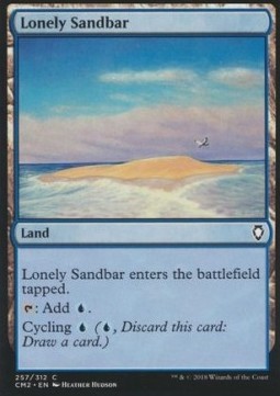 Banc de sable isolé