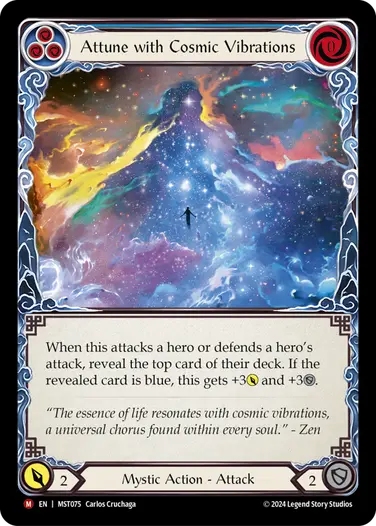 Attune with Cosmic Vibrations (blue)