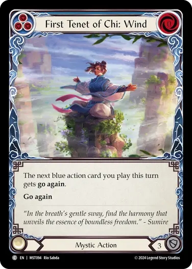 First Tenet of Chi: Wind (blue)