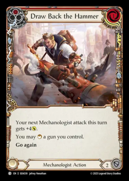 Draw Back the Hammer (red)