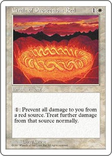 Cercle de protection : rouge