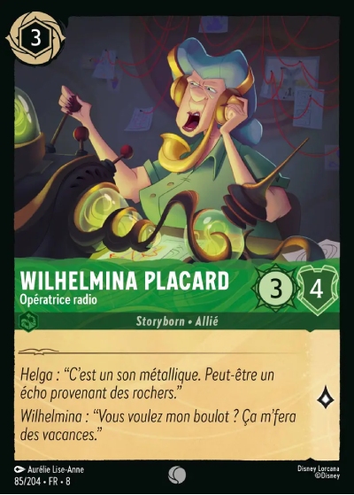 Wilhelmina Placard - Opératrice radio