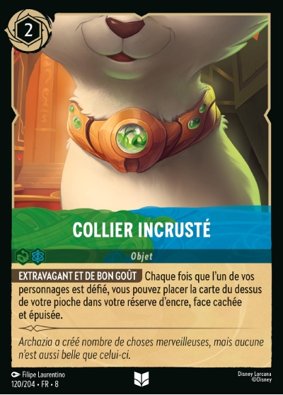 Collier incrusté