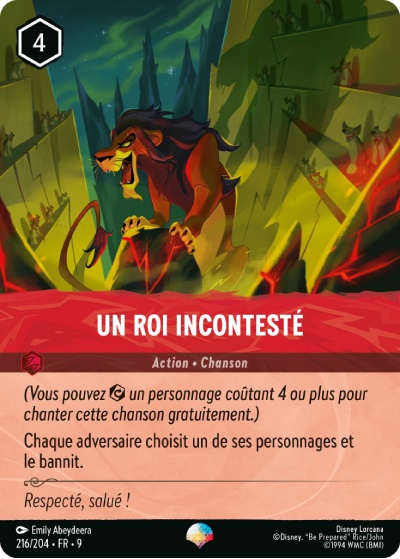 Un roi incontesté