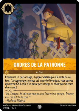 Ordres de la patronne