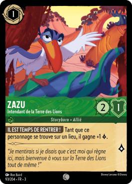 Zazu - Intendant de la Terre des Lions