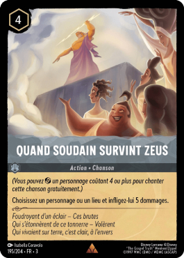 Quand soudain survint Zeus