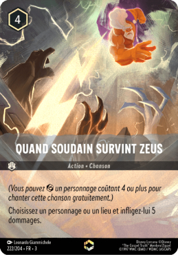 Quand soudain survint Zeus