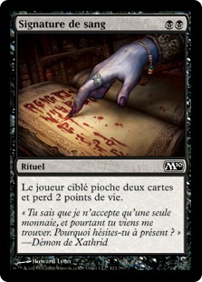 Signature de sang