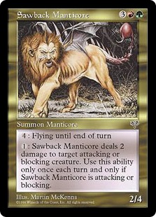 Manticore au dos crénelé