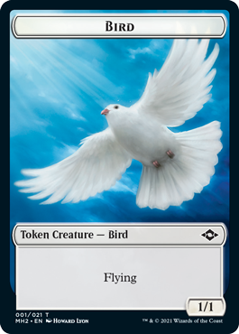 Oiseau (1/1, vol, blanc)