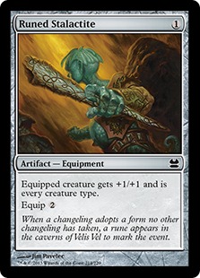 Stalactite couvert de runes