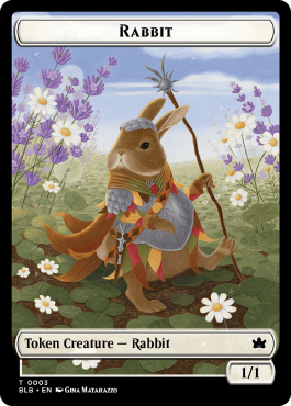 Jeton Instigateur d'agate // Lapin (1/1, blanc)