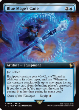 Canne de mage bleu