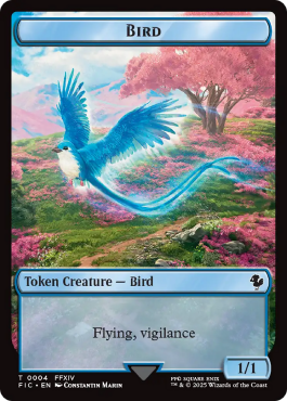 Oiseau (1/1, vol, vigilance) / Héros (1/1, blanc)