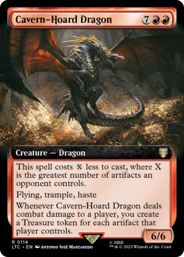 Dragon à la caverne au trésor