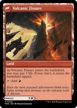 Éruption morceleuse / Fissure volcanique